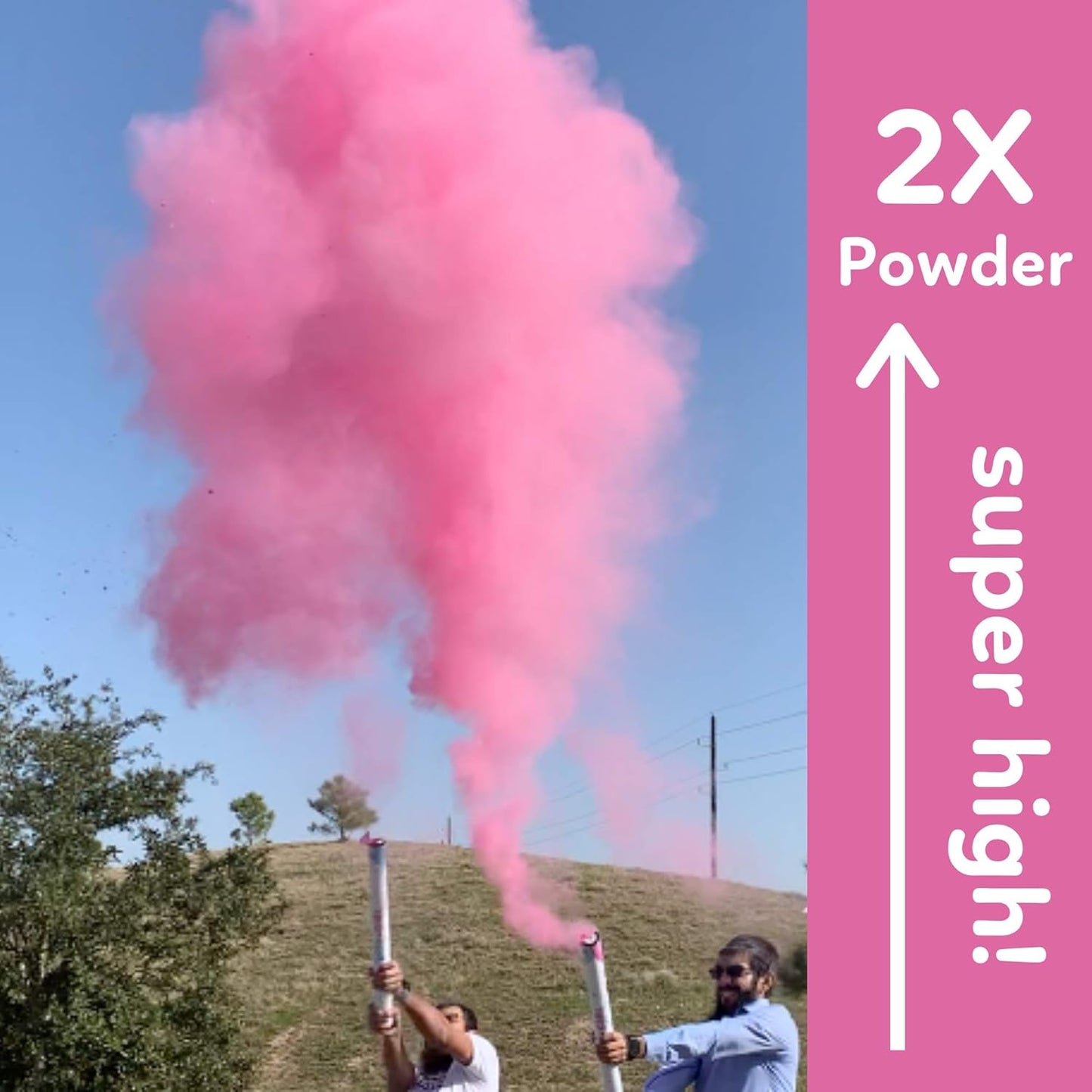 Gender Reveal Powder Smoke Bombs Cannon Poppers | 3 Pink & 3 Blue Poppers | Biodegradable | Alternative to Gender Reveal Smoke Bombs Extinguisher | Gender Reveal Party Decorations | TUR Party Supplies