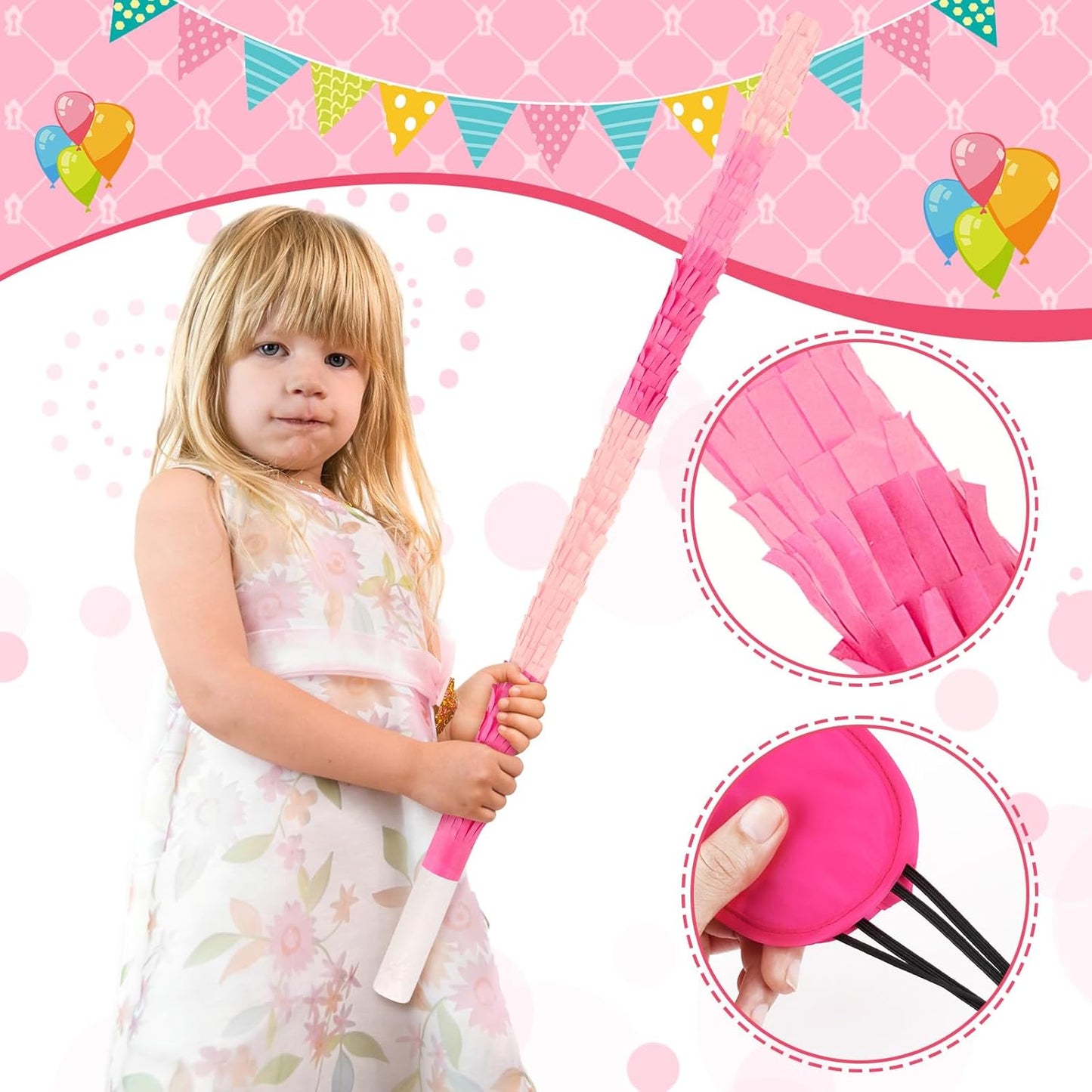 Dinosaur Pinata - Dinosaur Decorations with a Blindfold and Bat for Boys Girls Animal Themed Birthday Party Kids Classroom Game Decorations Supplies (15.7 x 11.4 x 3.1 Inches)