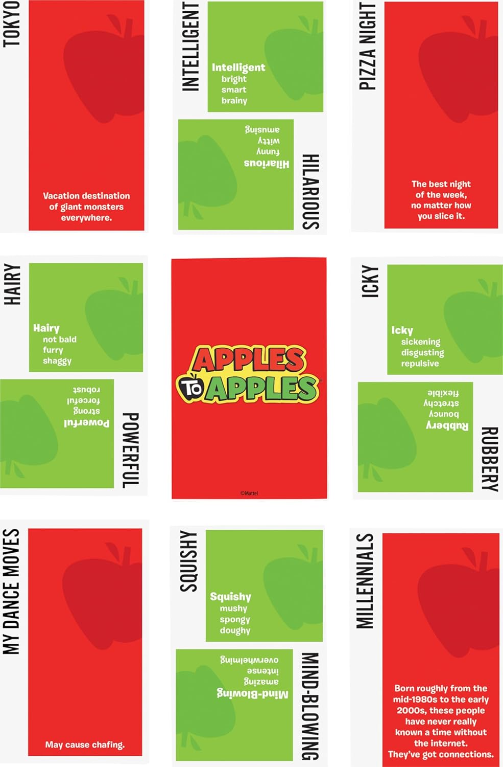 Mattel Games Apples to Apples Junior, The Game of Crazy Comparisons, Board Game with 504 Cards, Family Party Game Especially for Kids, Gift for Kid, Teen & Family Game Night Ages 9 Years & Older