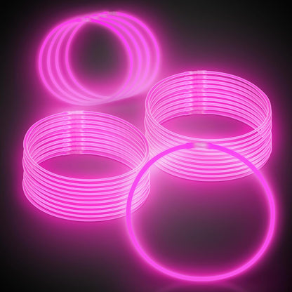 Windy City Novelties 22” Glow Stick Necklaces – 50 Pack for Summer Parties, Camping & July 4th Celebrations (Purple)