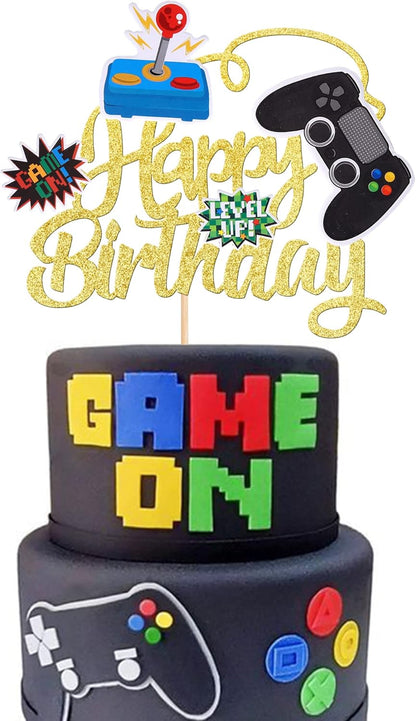 36 PCS Video Game Cupcake Toppers Assembled Game On Controllers Cupcake Picks GamePad Cake Decorations for Game Theme Baby Shower Kids Boys Girls Birthday Anniversary Party Decorations Supplies