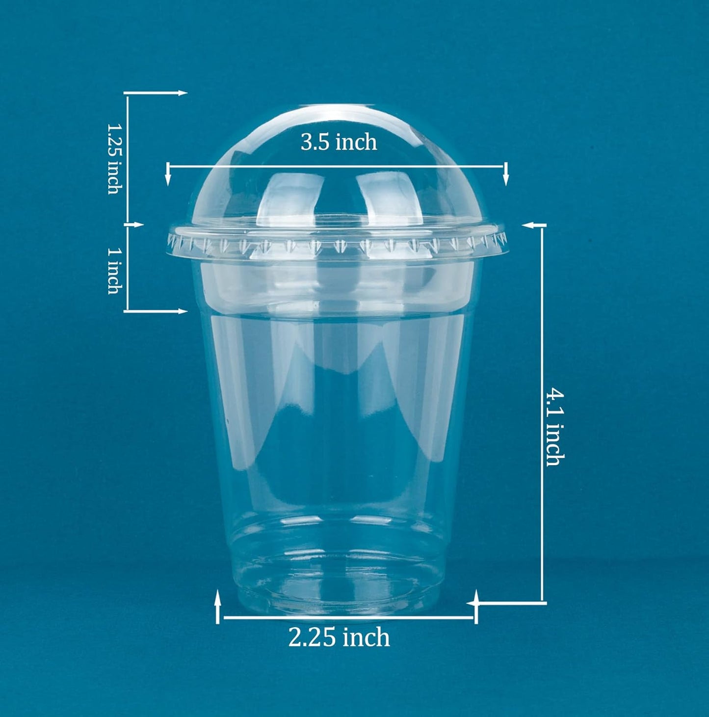 Golden Apple Cup series, 9oz Clear Plastic cups with Flat lids no hole 50sets