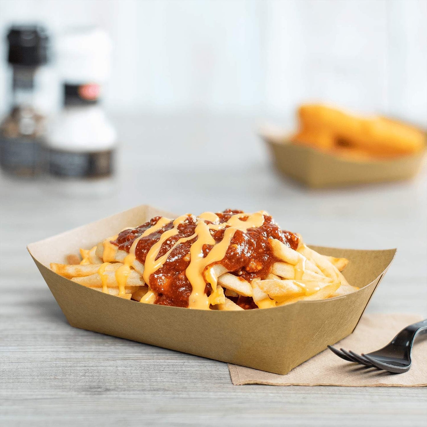 Karat Paper Food Trays Disposable [2 LB - 1,000 ct] Sturdy Food Boats, Leak Resistant | Ideal for Snacks, Nachos and Finger Foods