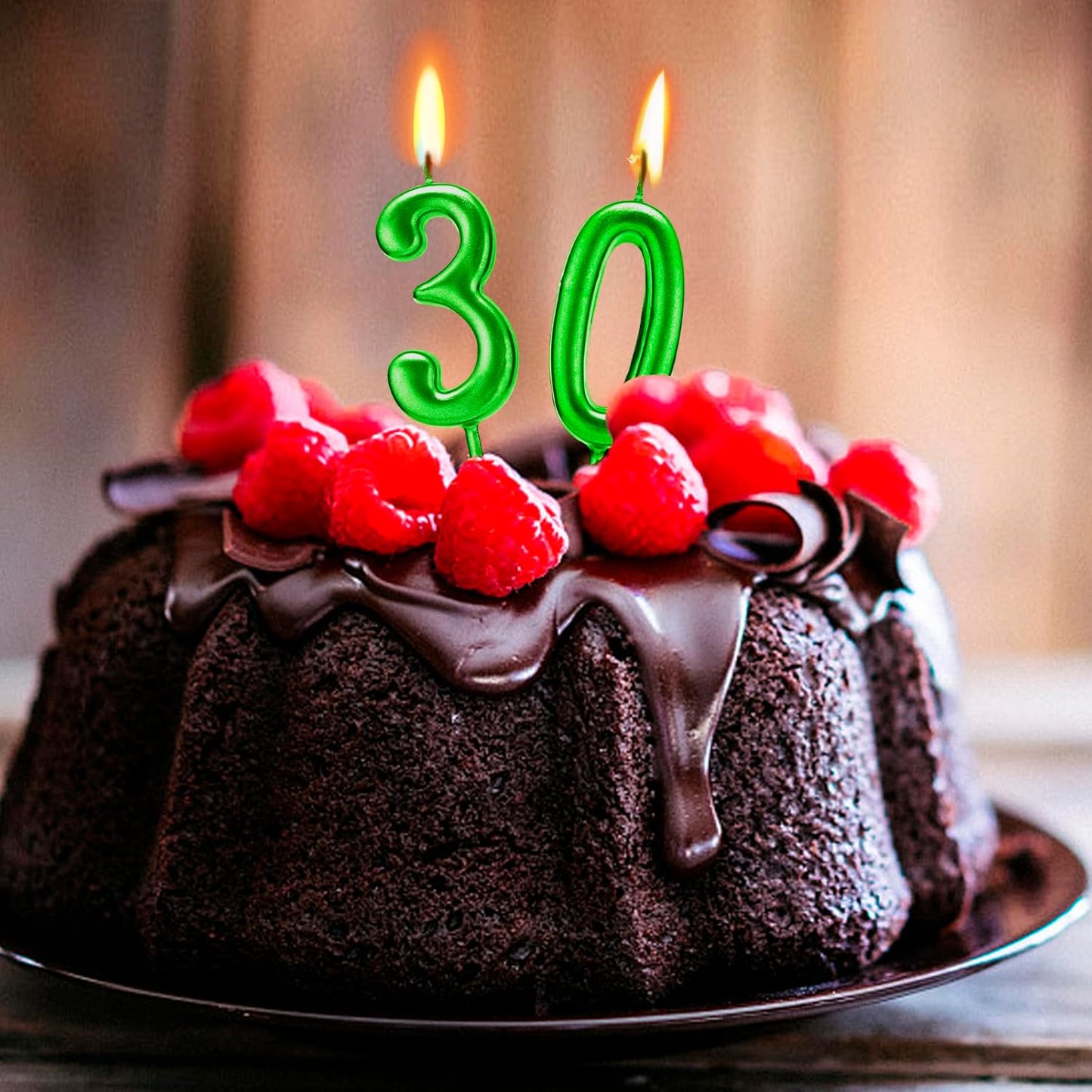 Beanlieve 10-Pieces Numeral Birthday Candles - Cake Numeral Candles Number 0-9 Glitter Cake Topper Decoration for Birthday,Wedding Anniversary,Party Celebration (Colourful)