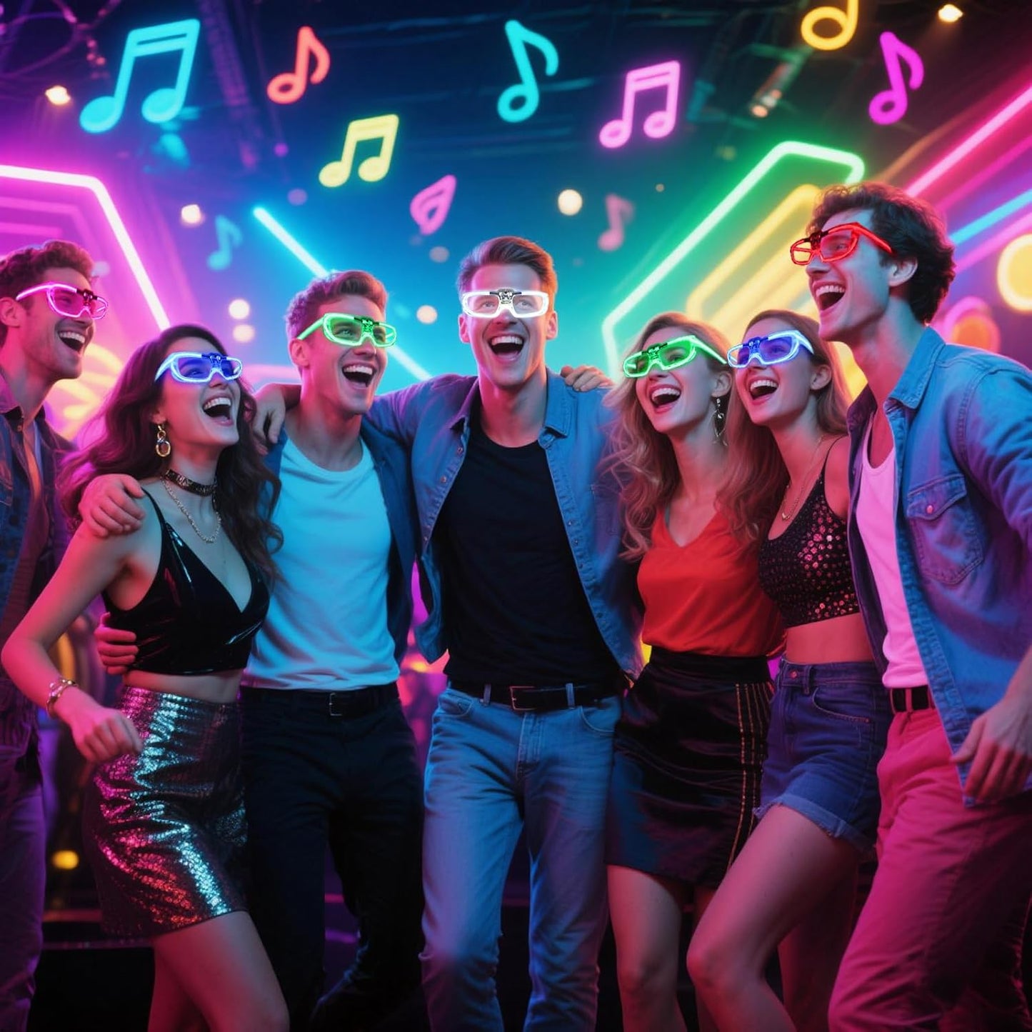 70 Packs LED Glasses 5 neon color 3 Light Modes Glow Sticks Light Up Glasses,Glow In The Dark Party Supplies Favors for Kids Adults Flashing toy fit Valentine's Day Easter Christmas Halloween Birthday