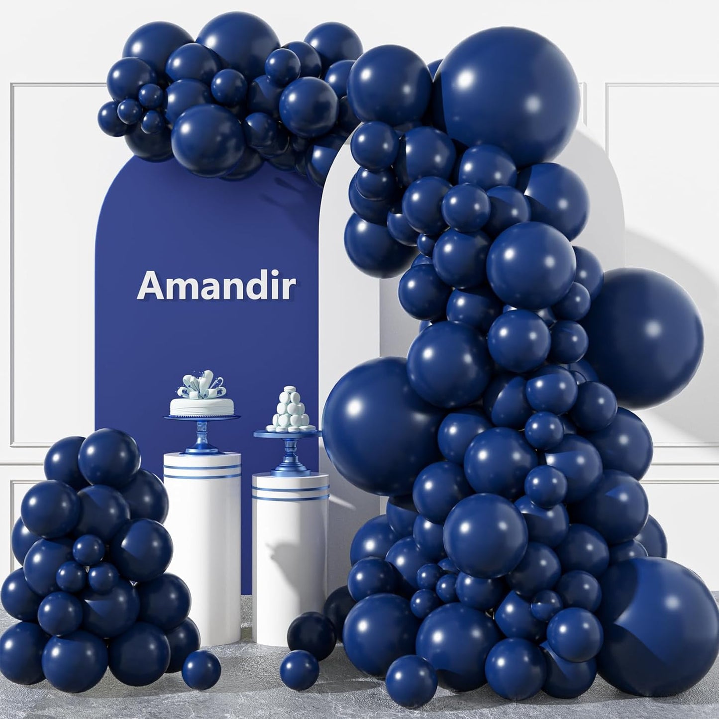 Amandir 153pcs White Sand Balloons Arch Garland Kit Different Sizes 18 12 10 5 Inch Cream Beige Sand White Latex Balloon for Birthday Boho Neutral Baby Shower Wedding Anniversary Party Decorations
