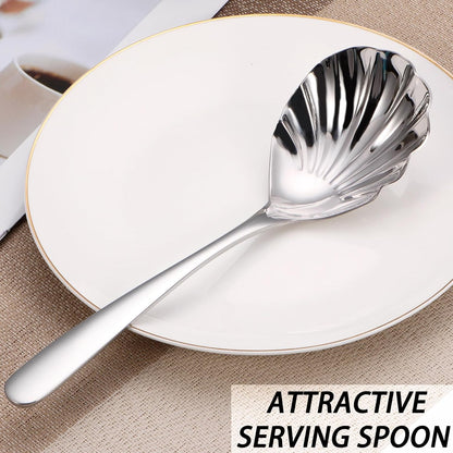 Large Serving Spoon, Stainless Steel Catering Serving Utensils for Party Buffet Dinner Banquet Cooking Kitchen Basics,Dishwasher Safe(Gold)