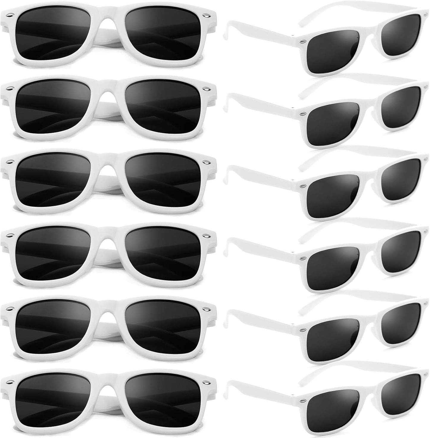 Party Sunglasses Bulk - Adult Retro Plastic Pack of 12 Vintage Sunglasses for Men Women - Party Favors