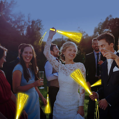 30 Pack Blue Fiber Optic Wands Glow Fiber Wands Bulk LED Light Up Wands with 3 Flashing Modes LED Flashing Sticks for July 4th Halloween Christmas Wedding Birthday Carnival Bachelor Party