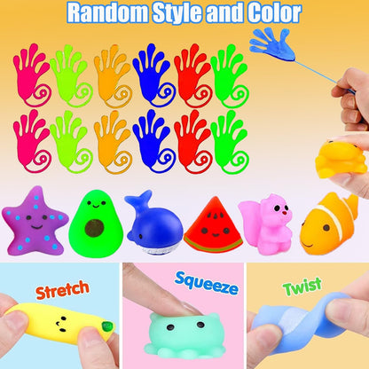 134 PCS Party Favors for Kids, Prizes Treasure Box Toy for Classroom, Goodie Bags Stuffers, Pinata Easter Eggs Filler, Fidget Toys Bulk, Birthday Gifts