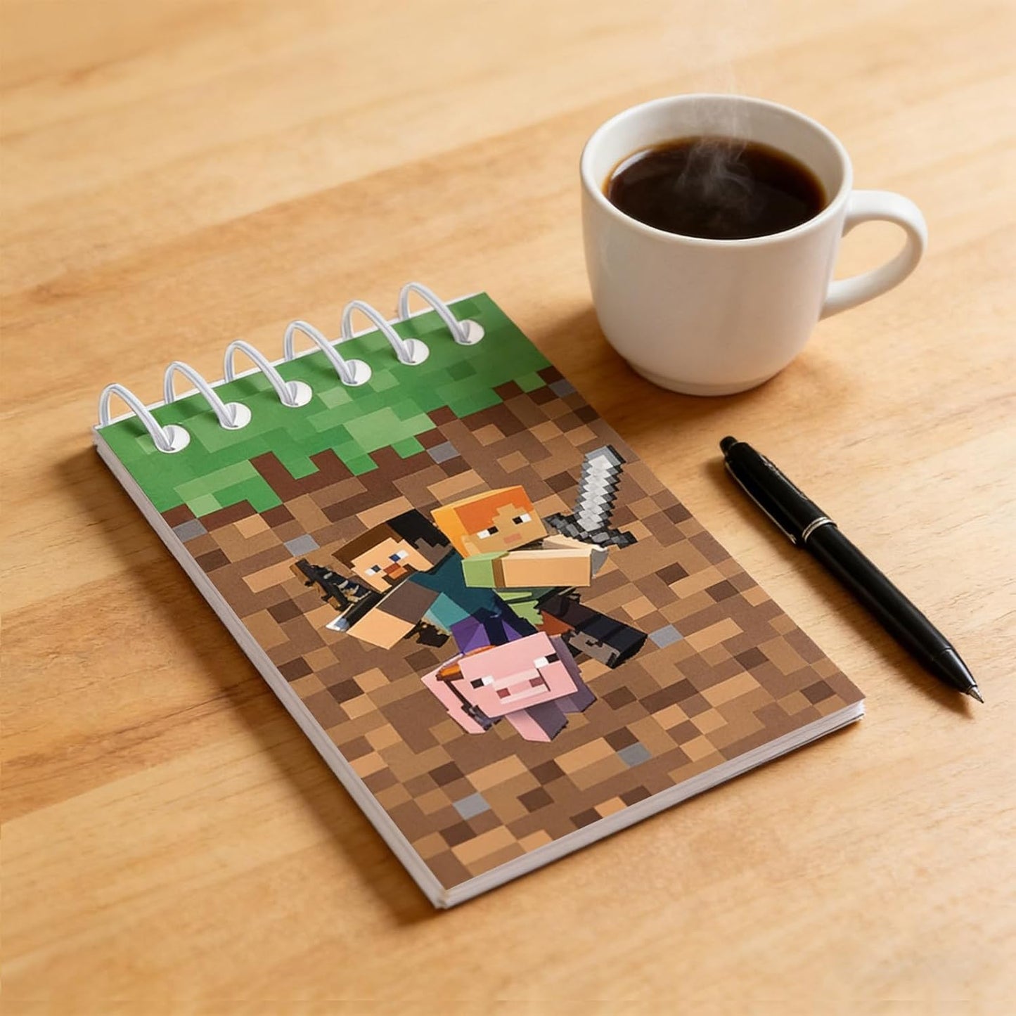 12 Pcs Pixel Mini Notepads, Game Theme Party Favors, Office Desk Accessories, Classroom Prizes, Goodie Bag Stuffers