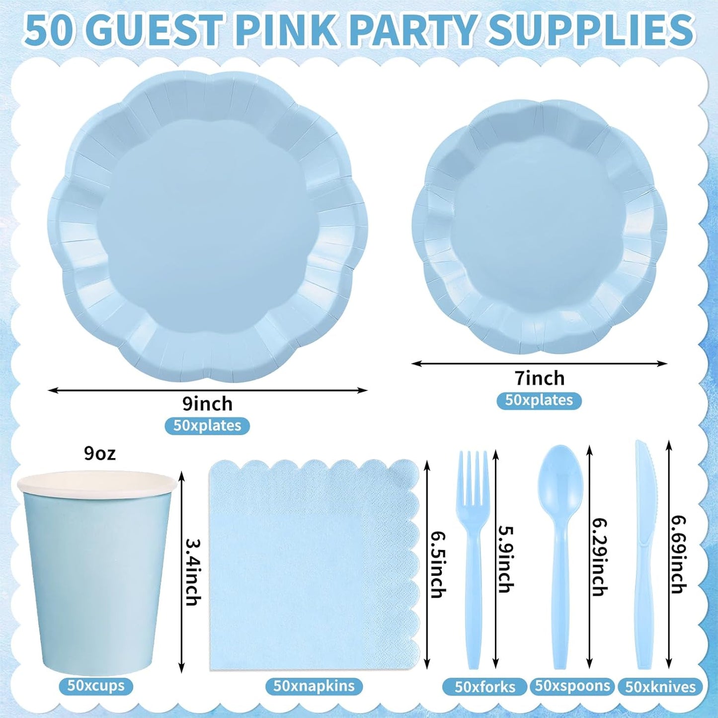 NatNarr 175 Pcs Sage Green Plates and Napkins Set, 25 Guest Sage Green Party Supplies Include Scalloped Paper Plate Napkin Cup Forks Knives Disposable Plastic Cutlery for Wedding Baby Shower Birthday