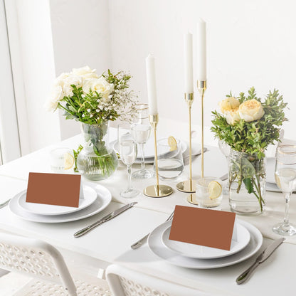 Gold Foil Place Cards for Table Setting, Printable Tent Cards for Food Buffet, Name Card for Wedding Banquet, Bridal Shower, Baby Shower, Birthday Party Decorations (25 Pack)-07