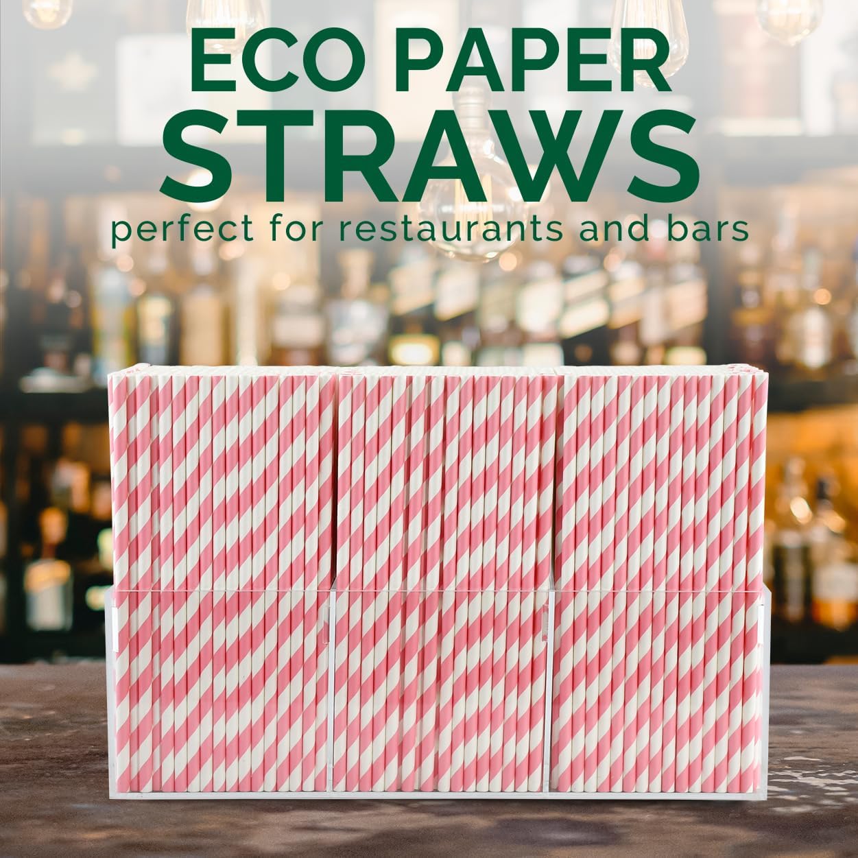 Black Paper Straws 1000 Count - 7.75" x 0.24", 100% Biodegradable & Compostable, Disposable Drinking Straws Bulk - Cocktail, Bars, Restaurants