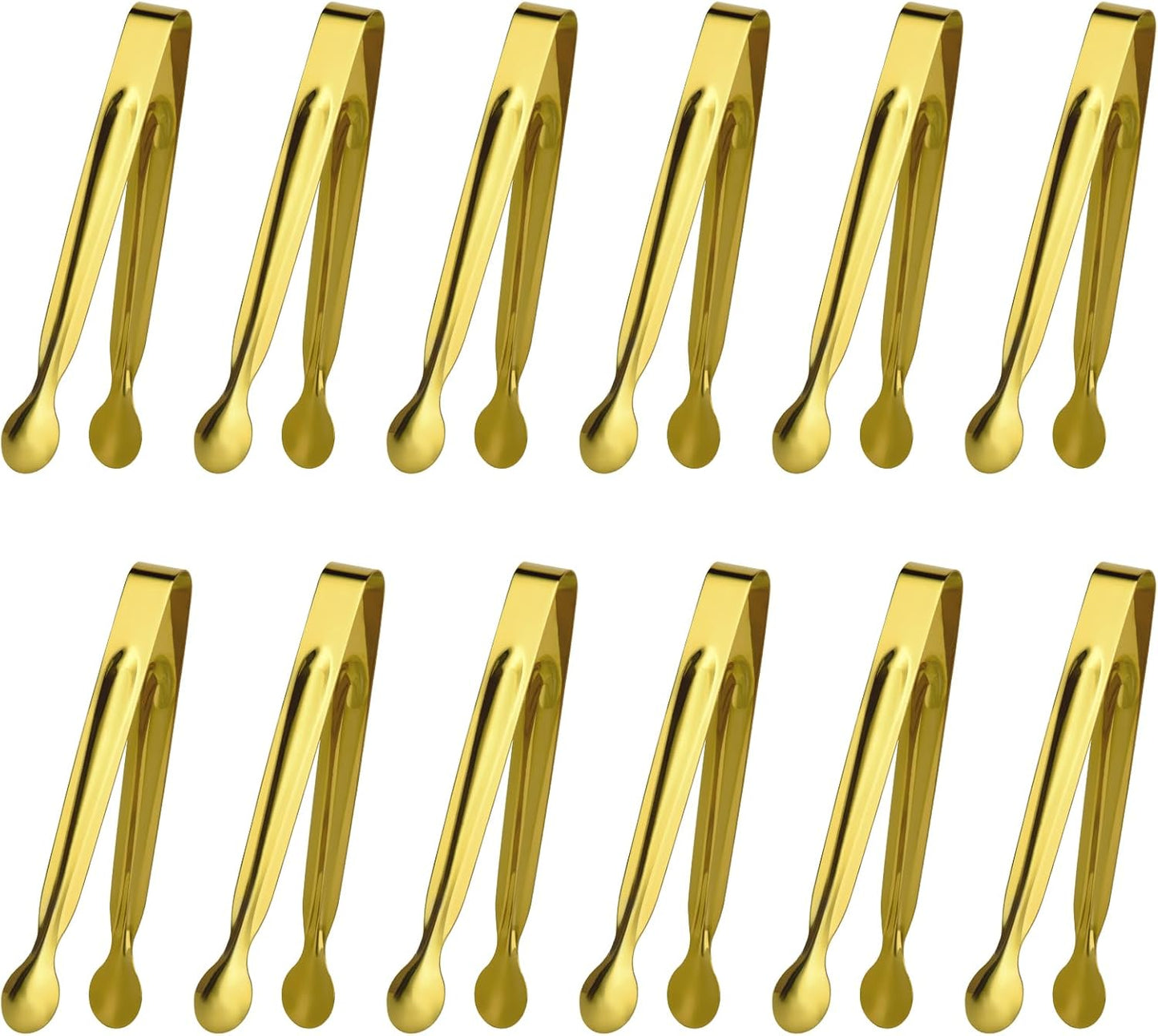 Small Serving Tongs,Ice Tongs,Sugar Tongs,Kitchen Tiny Tongs for Appetizers,12 PCS(6 Inch)