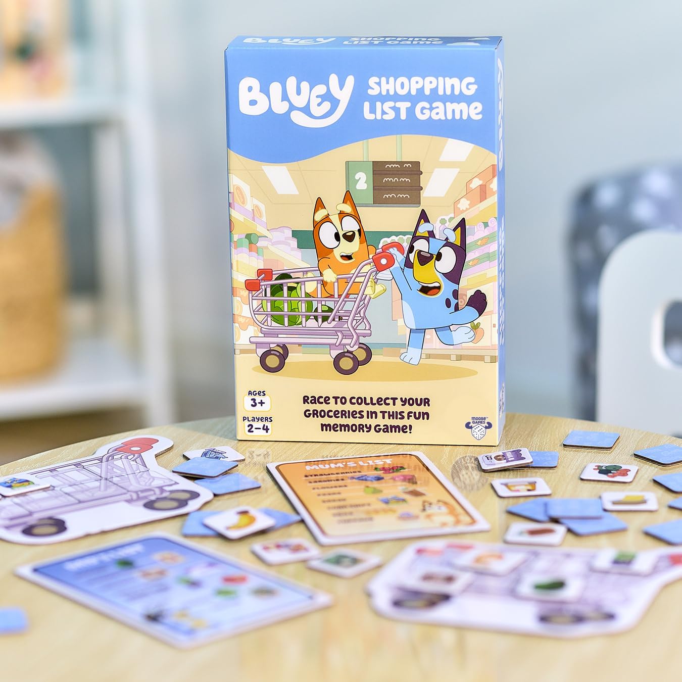 Bluey Fancy Restaurant Game, Join and Bingo as They Match Food Cards to Help Dad Prepare a Special Dinner for Mum, Serve up Fun While Building Memory and Matching Skills, Ages 3+, 2–4 Players