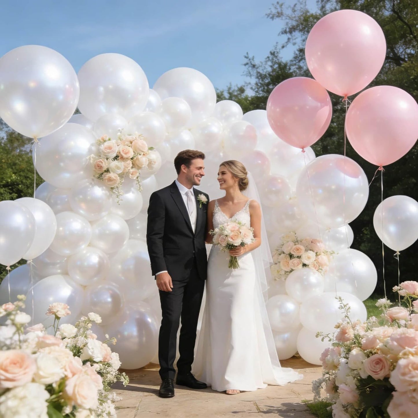 110pcs Black Balloon 12 inch, Black Latex Balloons for Birthday Party Baby Shower Wedding(with 2 Ribbons). - Colors B
