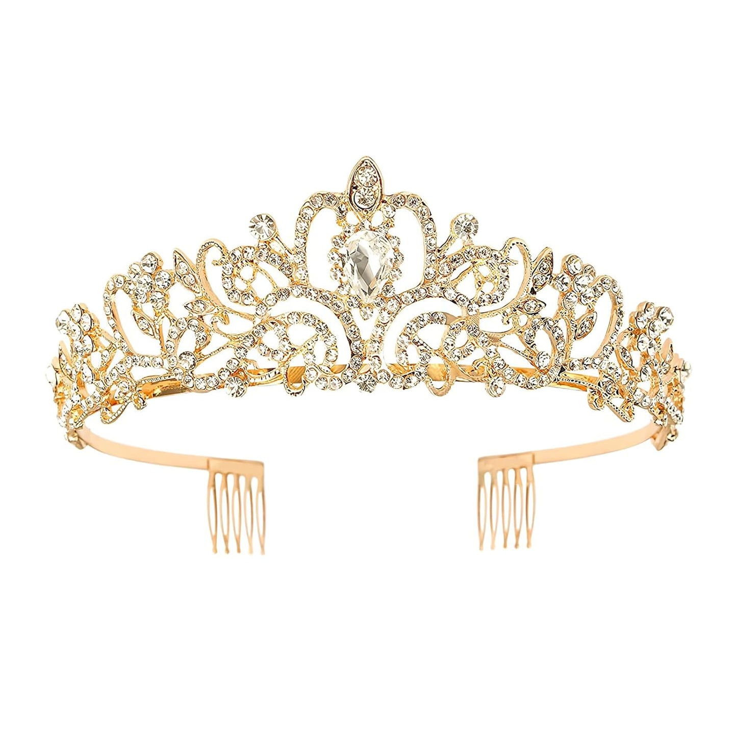 Tiara Crown for Women, Headband Hair Accessories for Birthday Wedding Party Costume Pink