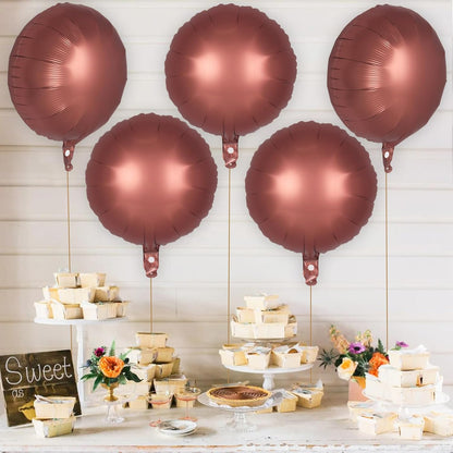 20 Pcs Black Round Shaped Balloons,18 Inch Round Foil Balloon,Giant Round Mylar Balloon Helium Balloons for Birthday Party Baby Shower Wedding Decorations (Black)