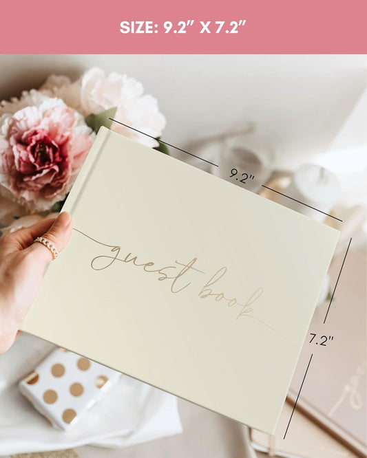 Lamare Wedding Guest Book – Polaroid Guest Book for Wedding Reception, Baby Shower, Birthday, Bridal Shower and Special Event Guestbook – A Stylish Sign in Book for Party - Lined Page