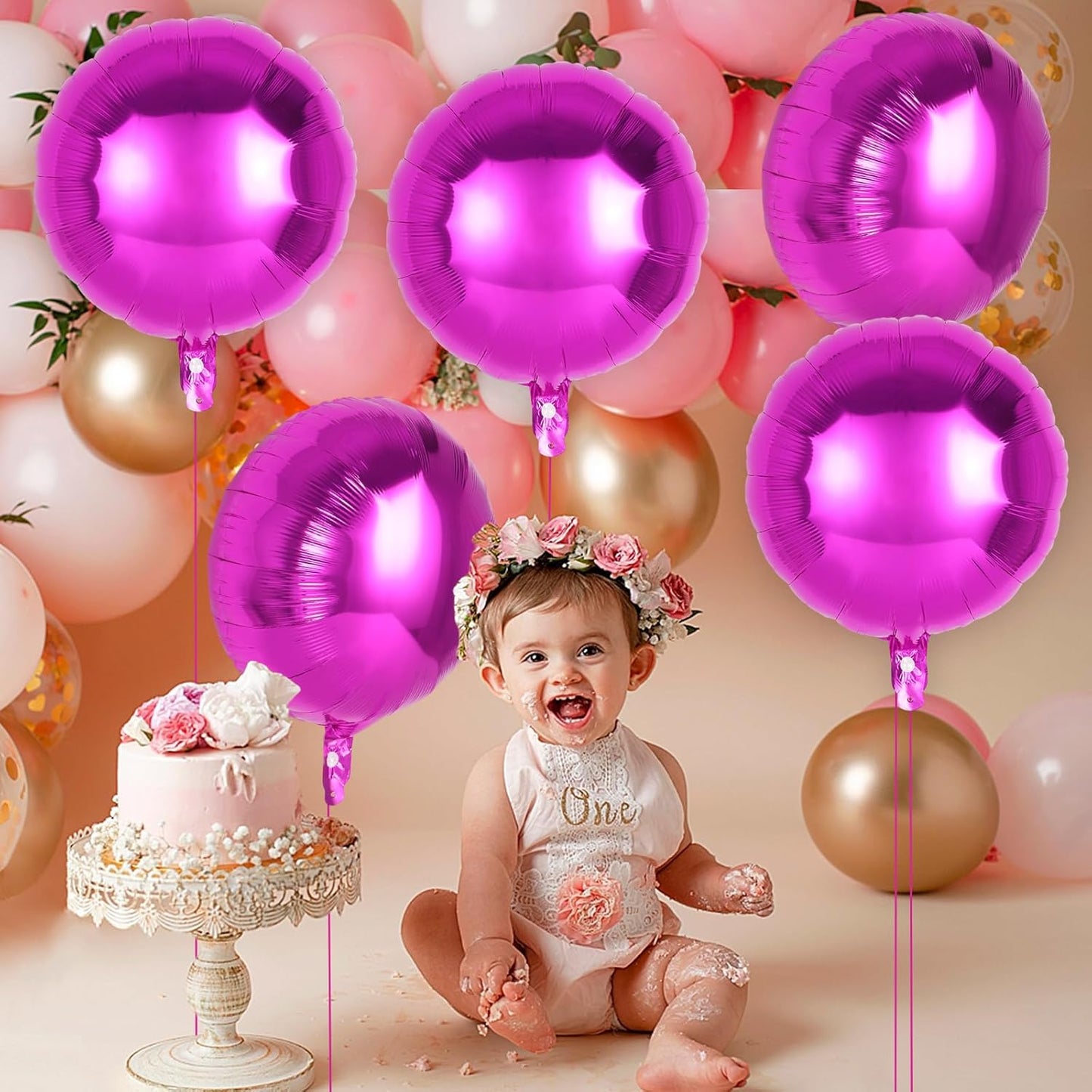 20 Pcs Black Round Shaped Balloons,18 Inch Round Foil Balloon,Giant Round Mylar Balloon Helium Balloons for Birthday Party Baby Shower Wedding Decorations (Black)