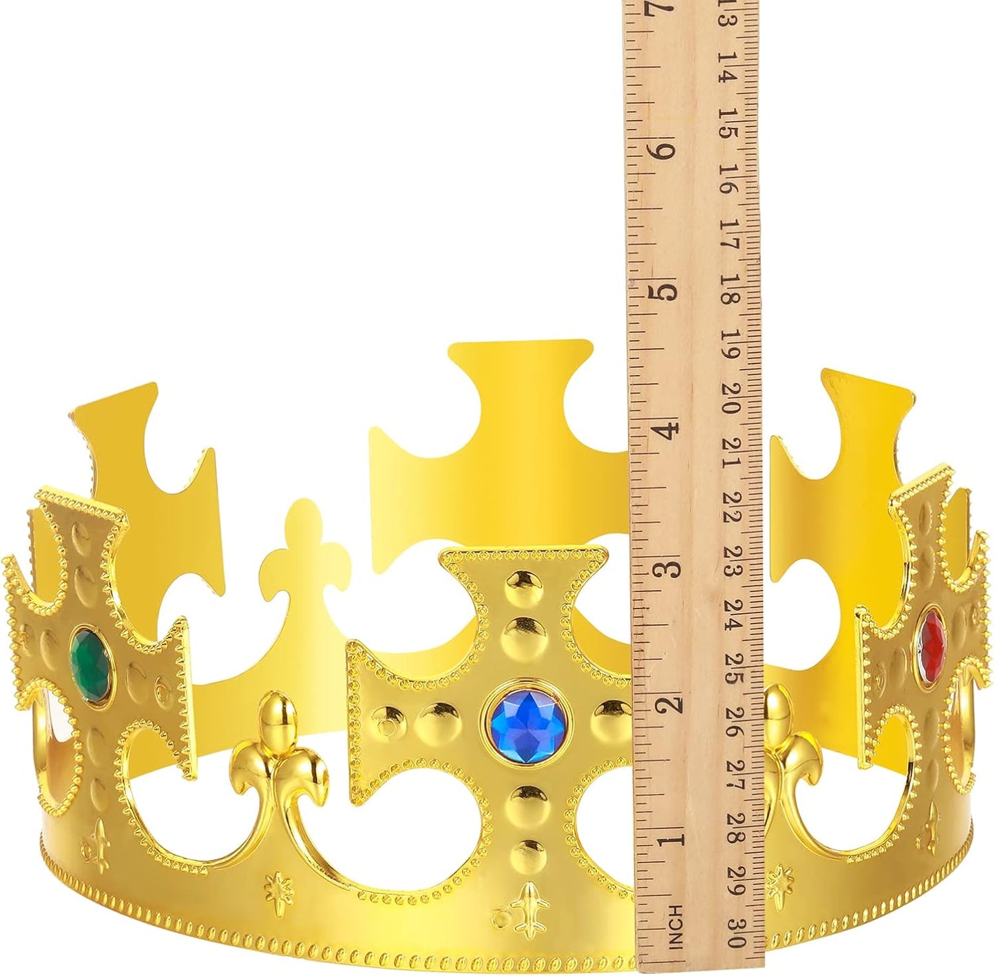 Maitys 6 Pack King and Queen Crowns Royal King Crown Gold Jeweled Costume Accessories for Men Women Birthday Party Halloween Cosplay Costume