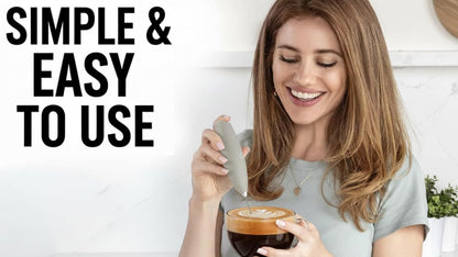 Zulay Kitchen Powerful Milk Frother AA Batteries Included – Ultra Fast Handheld Drink Mixer with Stainless Steel Whisk Stirrer for Coffee, Protein, Matcha & More, Frother Wand Electric Frothmate Black - Colors E