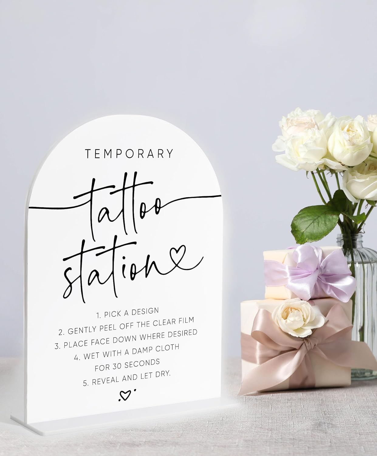 Audio Guest Book Sign, White Arch Acrylic Wedding Sign, Audio Guest Book Wedding Phone, Bridal Shower Decor, Engagement Party Decor, Centerpiece Table Decorations Party for Bride and Groom-14
