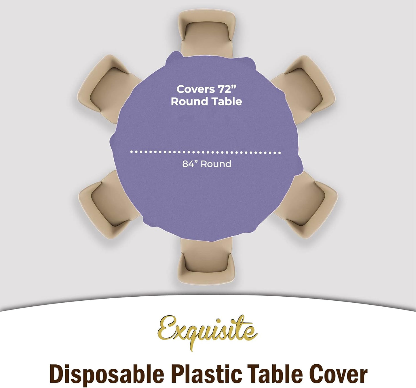 12-Pack Premium Plastic Tablecloth 54in. x 108in. Rectangle Table Cover - Dark Blue - Colors B