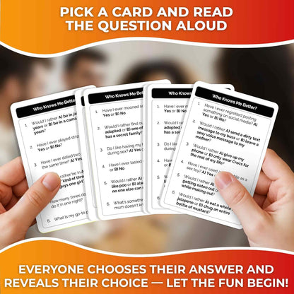 Quokka Card Games for Adults – Who Knows Me Better NSFW Edition – Party Game with 500+ Questions for Friends, Couples & Party Game Nights Ages 18+