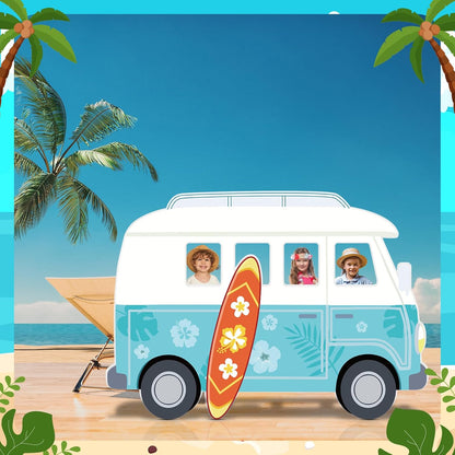 6.6 Feet School Bus Photo Prop Cardboard Cutout Selfie Frame Life Size Graduation Party Decor End of Year Photo Booth Stand Up Welcome Back Party Backdrop for Students Teacher Classroom Decoration