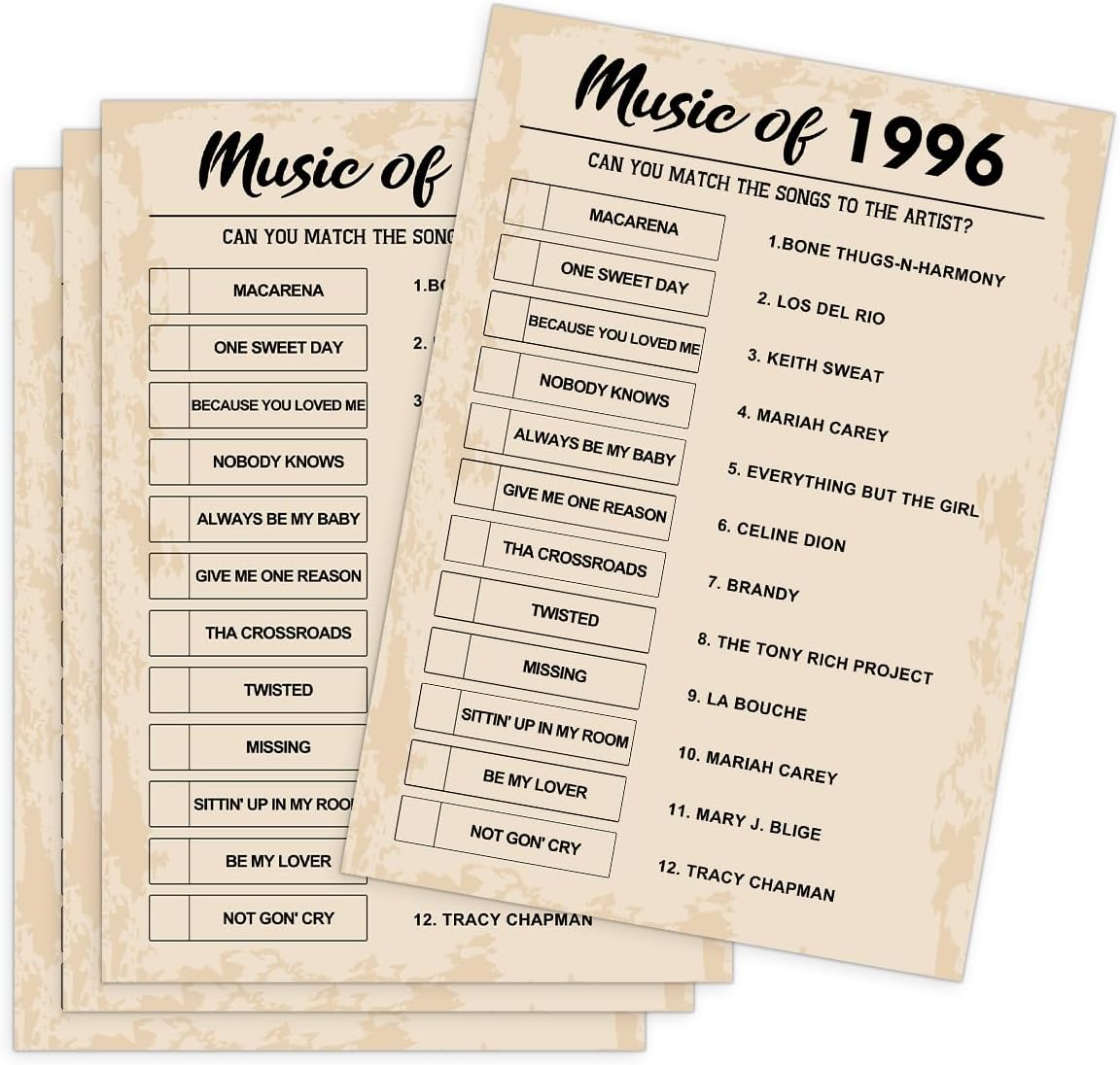 QUPT 40th Birthday Party Games, Movies in 1986 Games, Birthday Party Supplies for Adults, Fun 1986s Party Game，Pack of 30 Cards