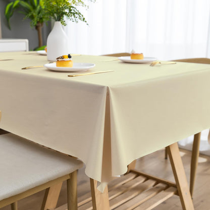 Rectangle Table Cloth,100% Waterproof Tablecloth Oil Proof Spill Proof Vinyl Table Cloth, Wipe Clean Plastic Table Cover for Dining, Camping, Indoor and Outdoor 52" x 70",Leaves