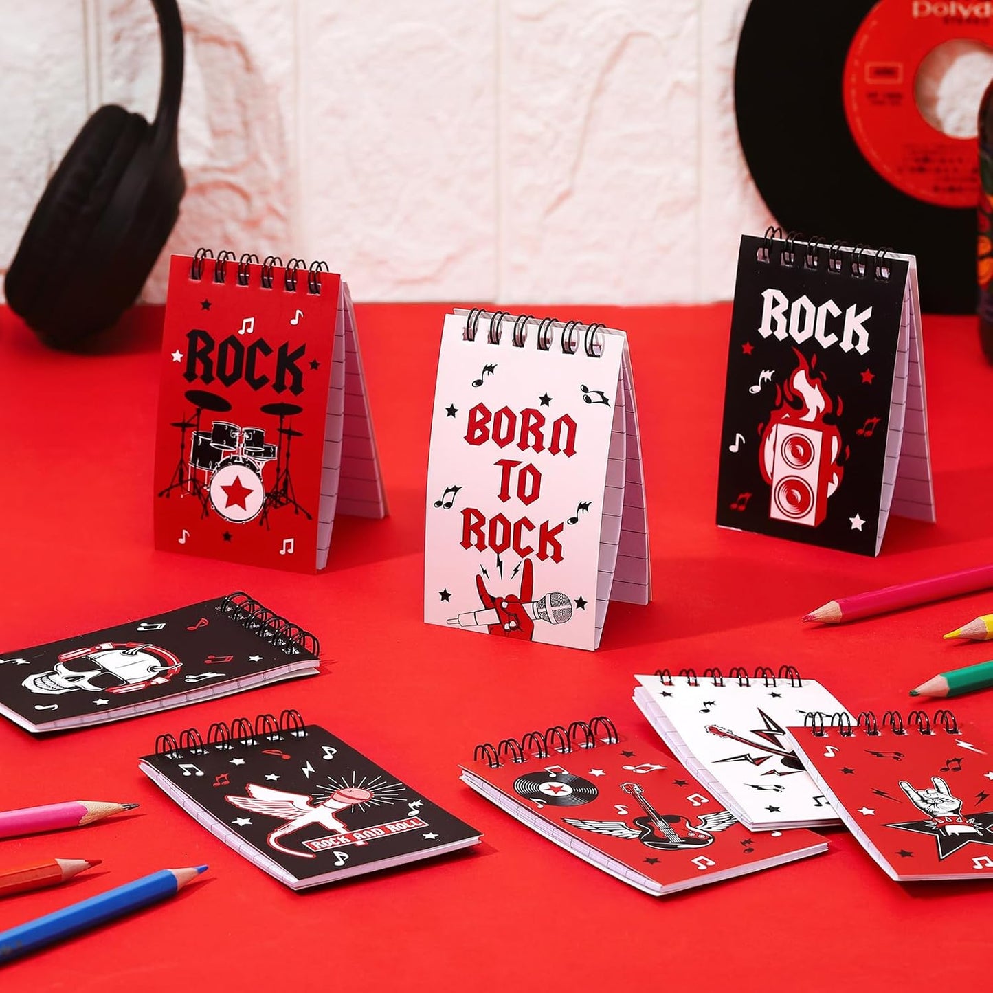 Eaasty 24 Packs Mini Cartoon Animation Party Favors Notebooks Red Cartoon Game Party Notepads Set Anime Themed Spiral Pocket Notepads for Boys Girls Classroom Birthday Office Party Favors