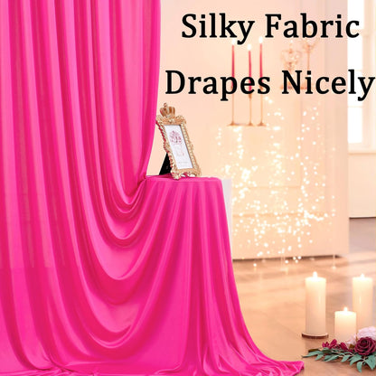 10ftx10ft Black Backdrop Curtains for Weddings Parties, Wrinkle Free 2 Panels Silky Polyester Photo Backdrop Drapes Back Drop Cloth Drapery for Birthday Mother'sDay Photography Background