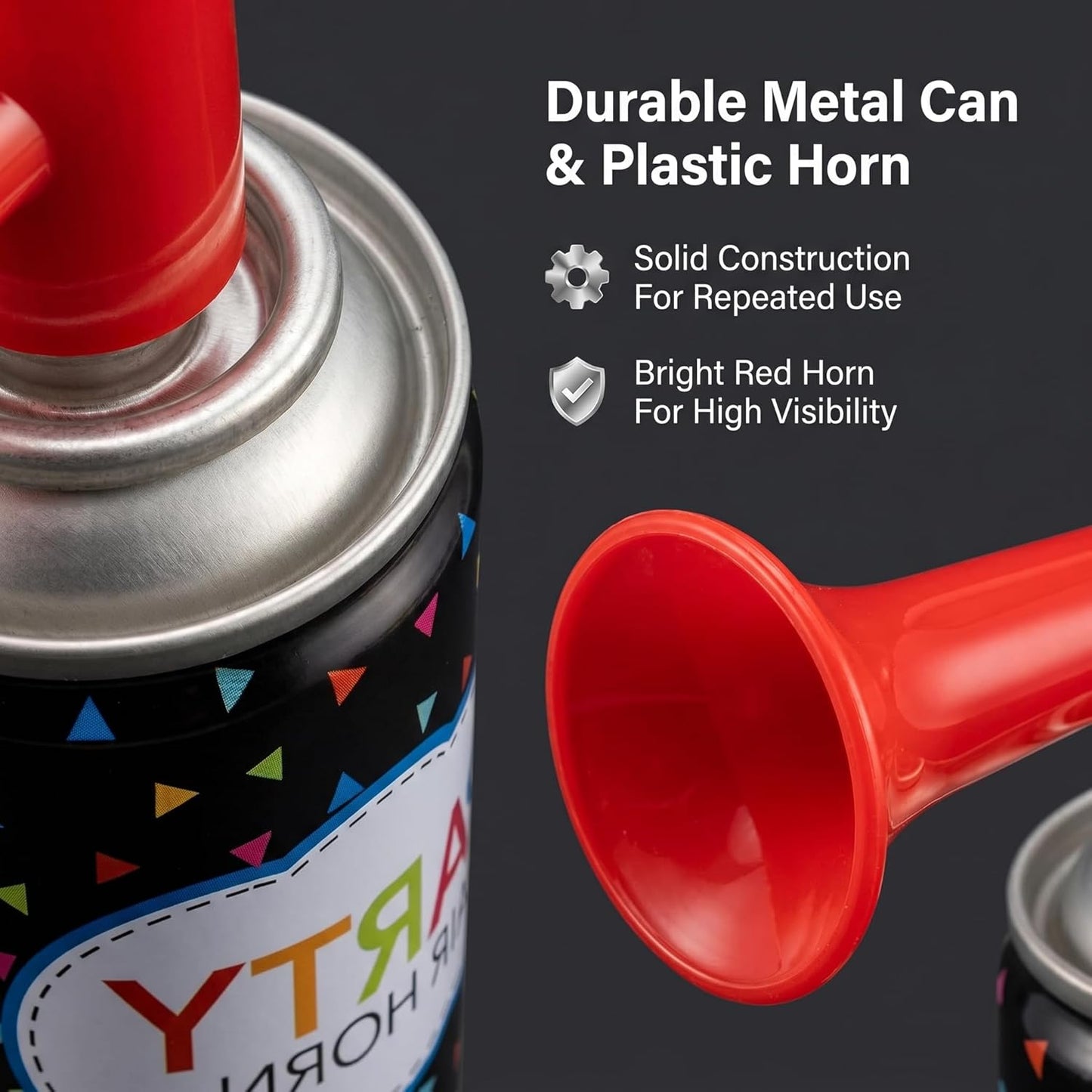12 Air Horn Small Noise Maker Handheld Air Pump Horn Loud Noise Maker for Parties, Birthdays, Special Events, Sports, Safety, Games, Camping, Graduation, Boating