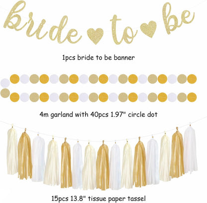 Champagne-Gold Beige Fall Baby-Shower Party-Decorations - 36pcs Welcome Home Banner Sign,Neutral Paper Lanterns,Girl Streamers Garland,Boho Hanging Tissue Pom Poms Flowers Fans Backdrop Decor Burgleda