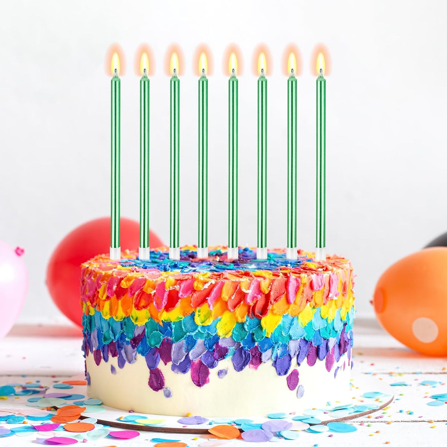 BEAN LIEVE 30-Count Champagne Gold Long Thin Metallic Birthday Candles, Cake Candles, Birthday Parties, Wedding Decorations, Party Candles, Cake Decorations