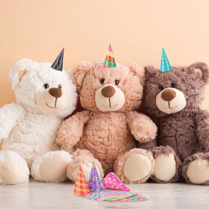 Hooqict 10 PCS Mini Party Hats for Stuffed Animals Kids Birthday Hats Glitter Paper Cake Cone Hats for Pet Birthday Baby Shower Party Supplies, Assorted
