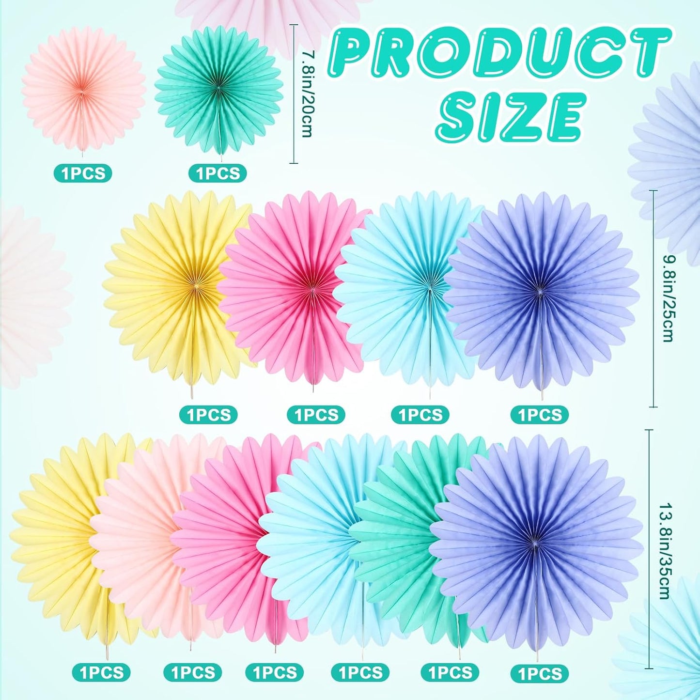 BestoFun 12PCS Paper Fans Hot Pink Party Decorations Tissue Paper Flowers Decorations Paper Fans Party Decorations for Girl Groovy Birthday Baby Shower Wedding Bachelorette Room Wall Hanging Décor