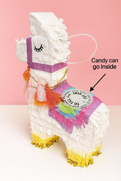 GIFTEXPRESS 6pk 8"x6" Benito the Mini Llama Pinatas – Small Birthday Party Favors, Cinco de Mayo, Fiesta, Gender Reveal, Taco Tuesday, Table Centerpieces, Classroom Decor, Mexican Fiesta Celebration
