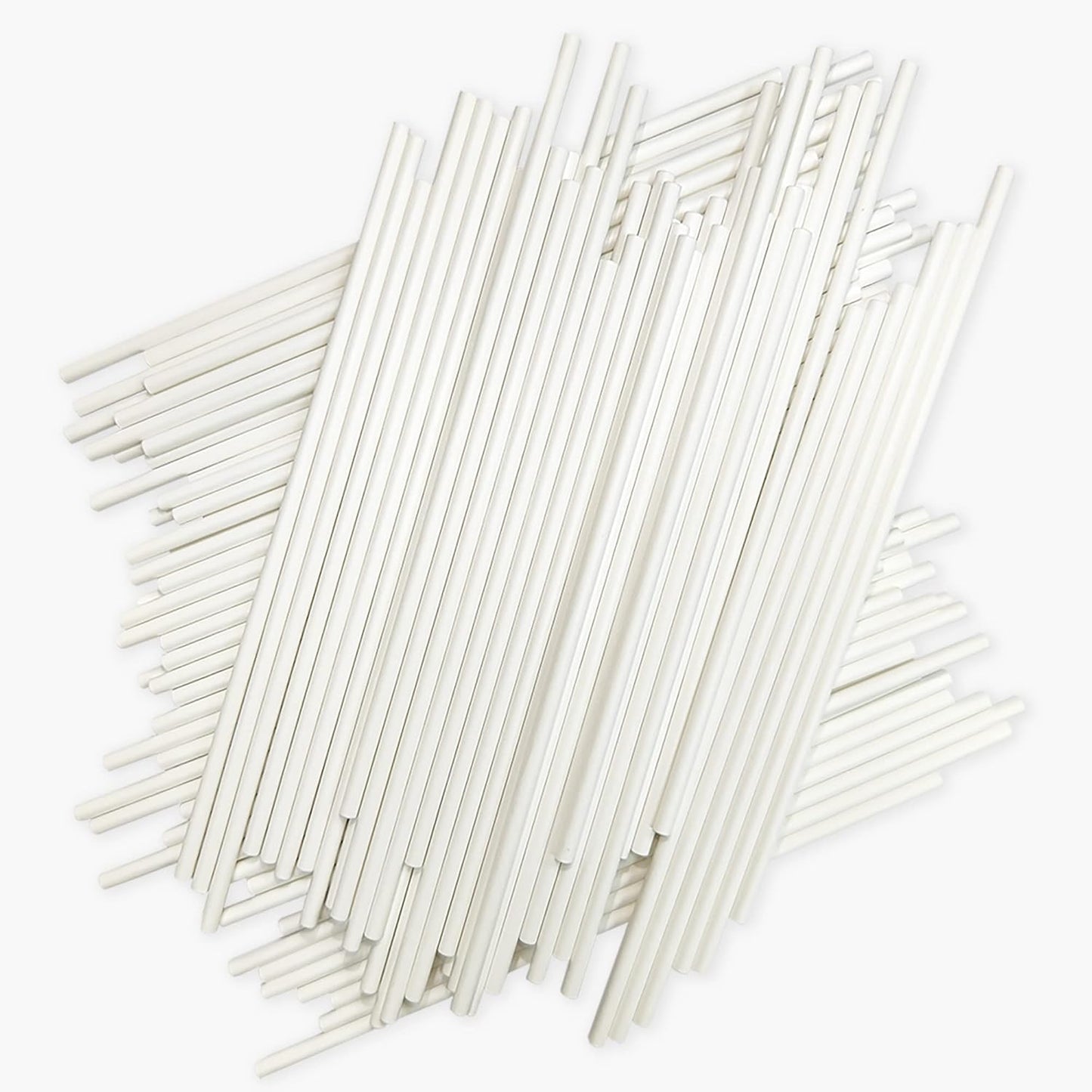 200 Count 6 INCH White Paper Lollipop and Cake Pop Sticks,Sucker Sticks for Cookies,Rainbow Candy,Chocolate,Cake Topper(Dia 4mm)