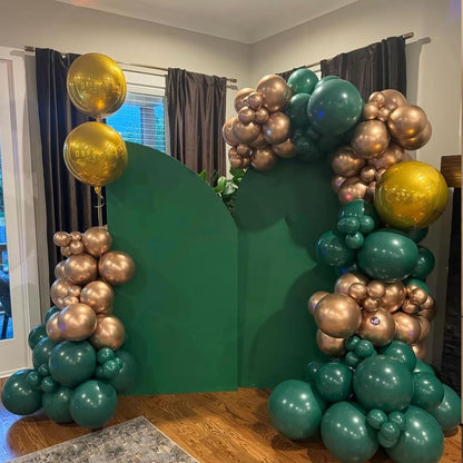 Black and Gold Balloons Garland Arch Kit, 134pcs Black and Metallic Gold Balloons with Different Size for 2026 Graduation Decorations, New Year, Birthday, Anniversary Party Decorations