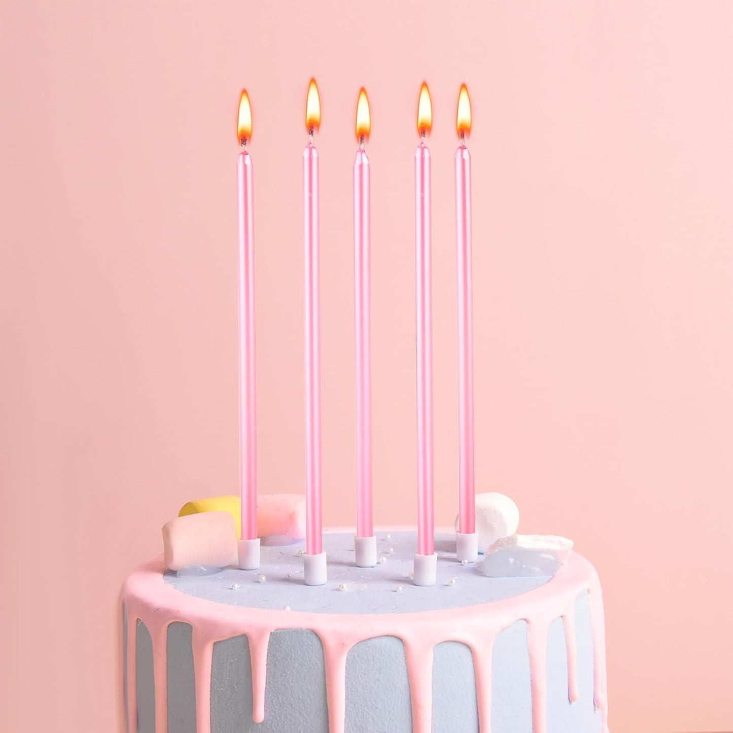 PHD CAKE Champagne Gold Long Thin Metallic Birthday Candles, Cake Candles, Birthday Parties, Wedding Decorations, Party Candles
