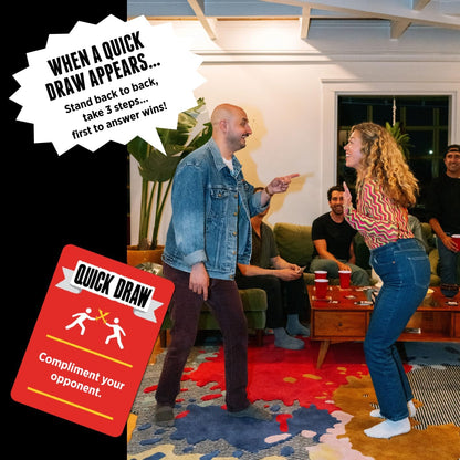 DSS Games Duel: A Drinking Game [Duel Your Friends & Complete Challenges | Funny Party Card Game for Adults | Great for Pregames, Parties, 21st Birthday Gifts, Bachelorettes, College and Big Groups]