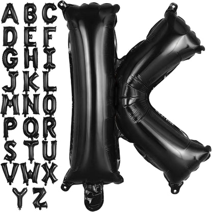 Black Letter A Balloons, 40 Inch Large Foil Letter Balloons, Custom Phrase Balloon for Birthday Party Wedding Anniversary Decoration (Black A)