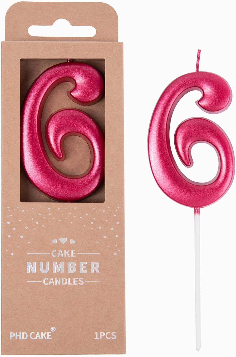 PHD CAKE 2.76 Inch Elegant Gold 1 Number Birthday Candles, Gold Number Candles, Cake Number Candles, Party Celebration
