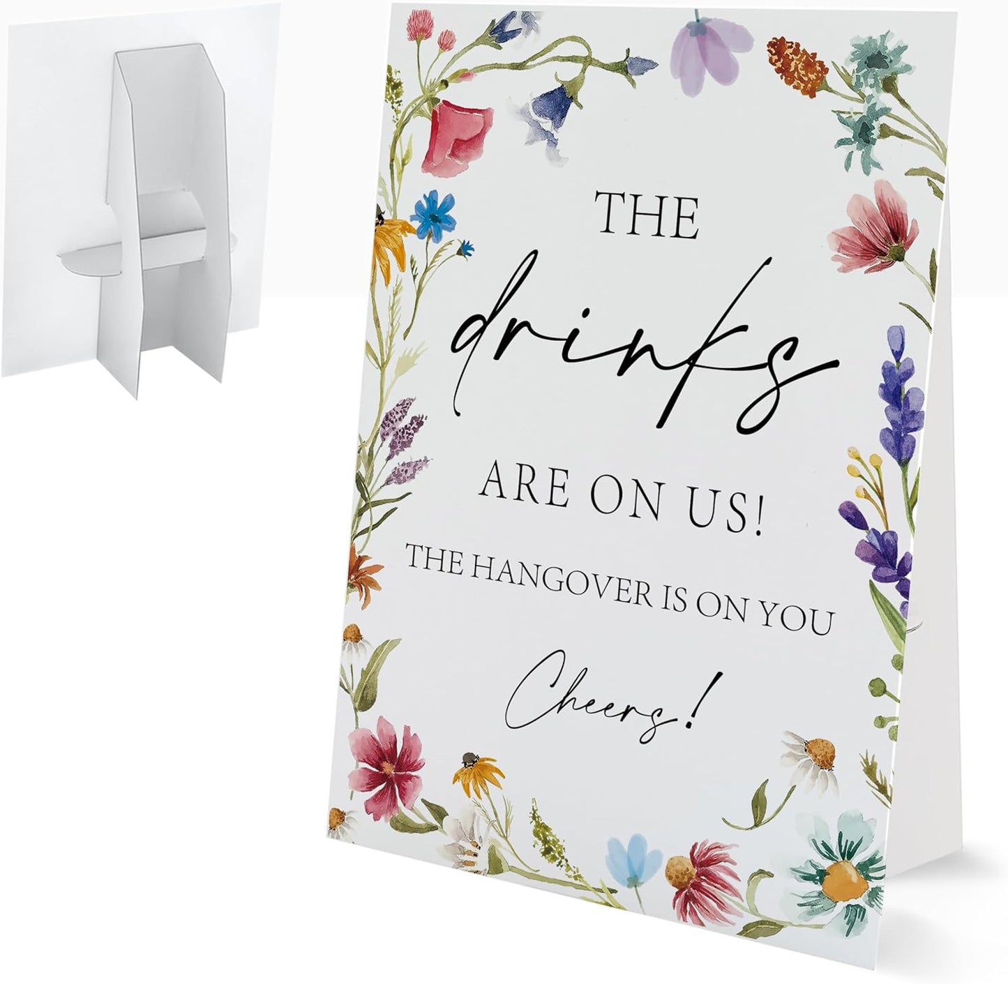 Bible Guest Book Sign, Wedding Signs for Ceremony and Reception, Floral Bridal Shower Decoration, Wedding Signage with Bracket, Bridal Shower Decor, Supplies For Engagement and Anniversary Parties, 13