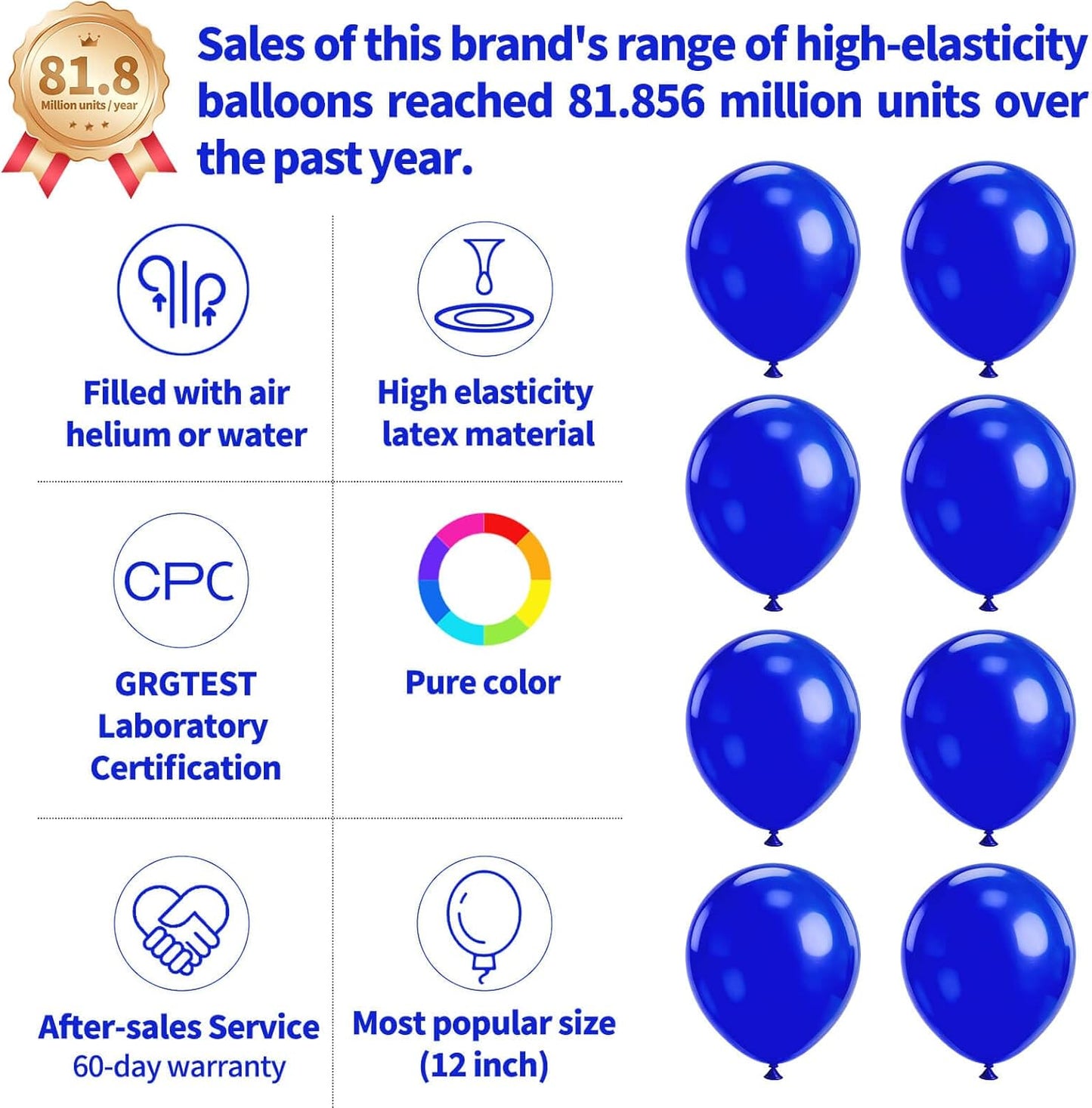 110pcs Black Balloon 12 inch, Black Latex Balloons for Birthday Party Baby Shower Wedding(with 2 Ribbons). - Colors B