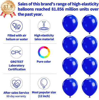 110pcs Black Balloon 12 inch, Black Latex Balloons for Birthday Party Baby Shower Wedding(with 2 Ribbons). - Colors B
